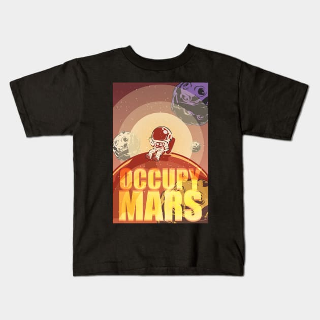 Occupy Mars Tshirt Kids T-Shirt by avshirtnation